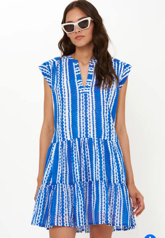 Oliphant Ziggy Blue Cotton Summer Dress - 606River