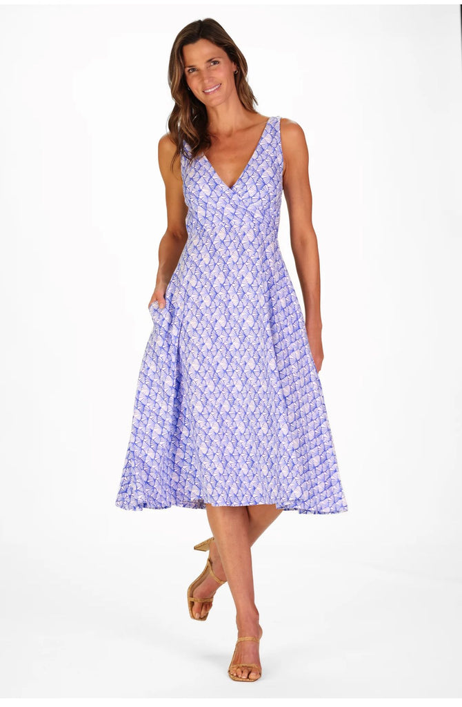 Flattering V-Neckline Summer Susan Dress By Duffield Lane - 606River