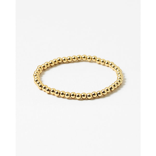 Pull On Gold Ball Stainless Steal Stretch Bracelet