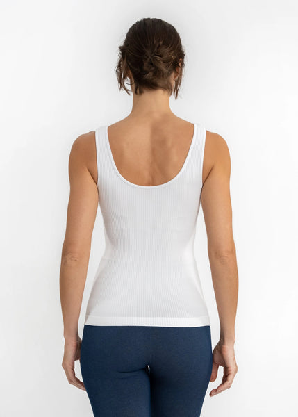 Elietian V-Neck Ribbed Tank Top One Size  By Elietian - 606River
