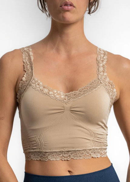 Elietian One Size Lace Trim Bralette - 606River