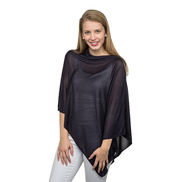 Organic bamboo fiber poncho cape topper - 606River