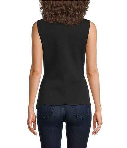 Olive Sleeveless Sweater Knit Vest Top