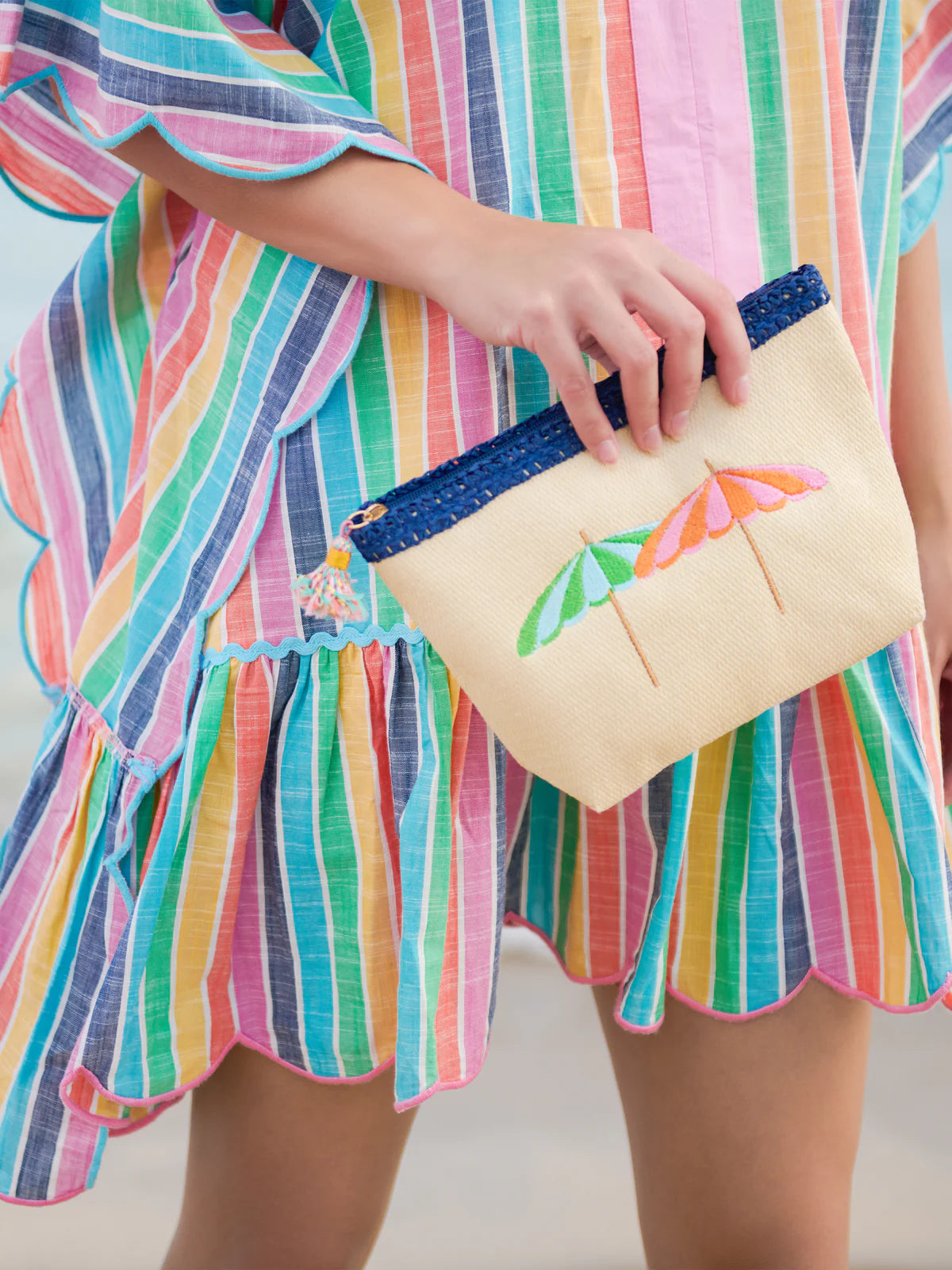 Capri Umbrella Zip Pouch Bag - 606River