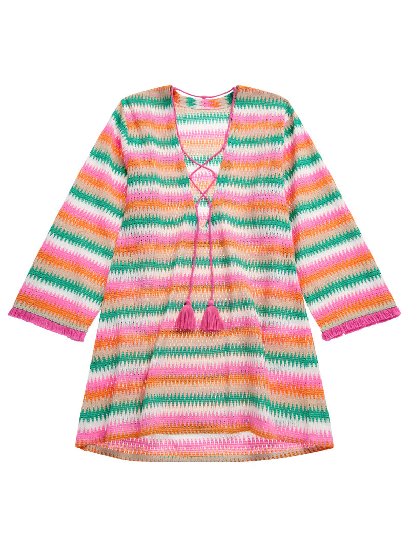 Pink Orange Beach Cover Up Dress - 606River