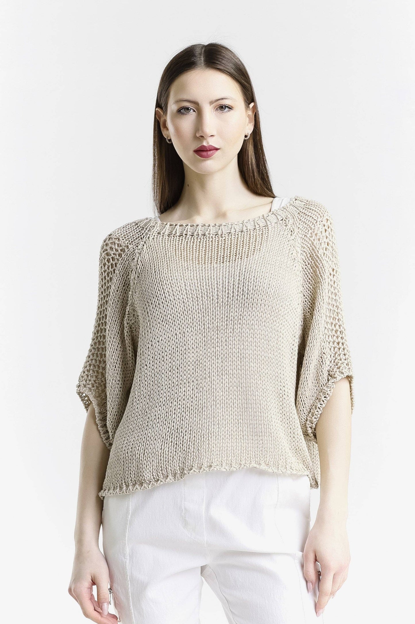 Doris Closed Knit Ballet Sleeve Closed Knit Sweater (BQ906CK) - 606River