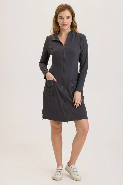 XCVI Long Fitted Stretch Lightweight Outerwear Ruffino Jacket Dress