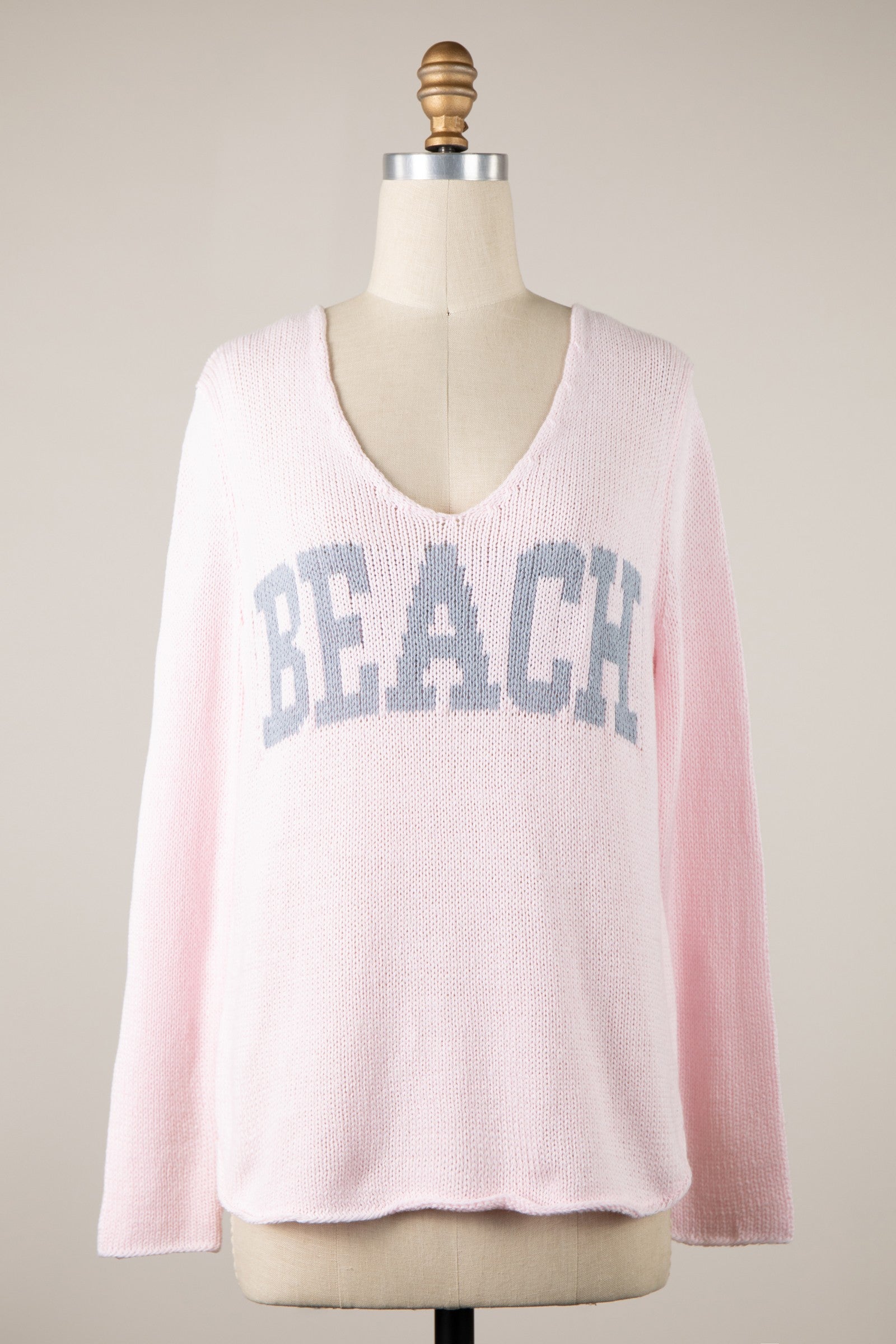 Light Weight Cotton V-Neck Beach Sweater - 606River