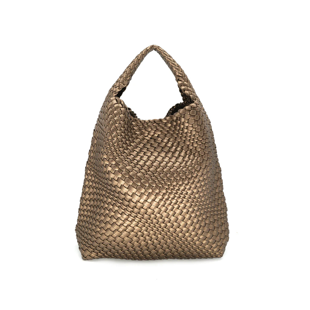  Woven Leather Hobo Bags for Women, Handmade Weaving Purse (L,  Khaki) : Handmade Products