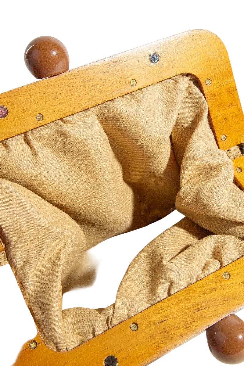 Ivory Woven Natural Straw Clutch Bag - 606River