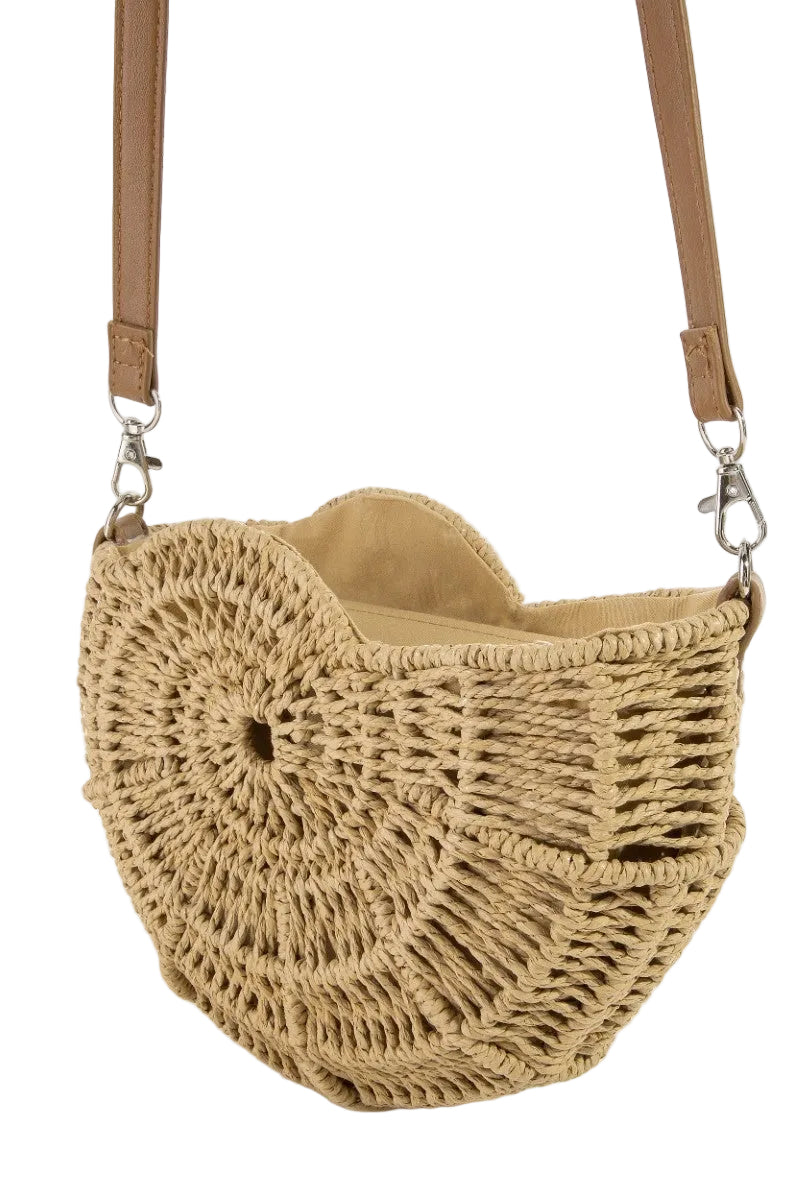 Natural Straw Shell Handbag - 606River