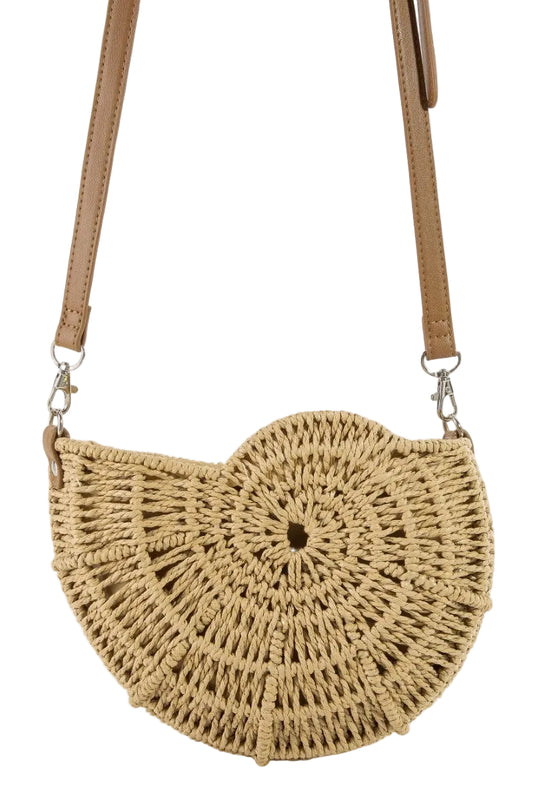 Natural Straw Shell Handbag - 606River