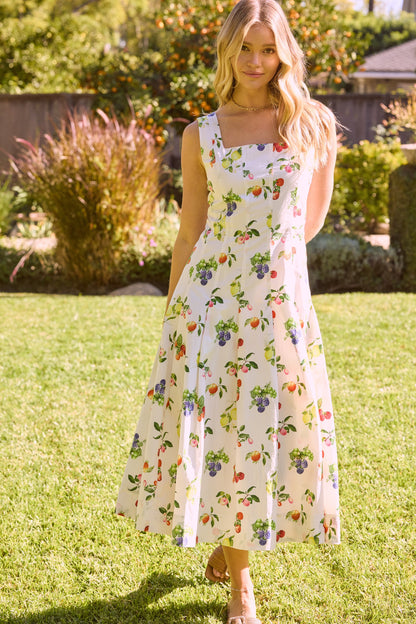 A-Line Fruit Print Dress - 606River