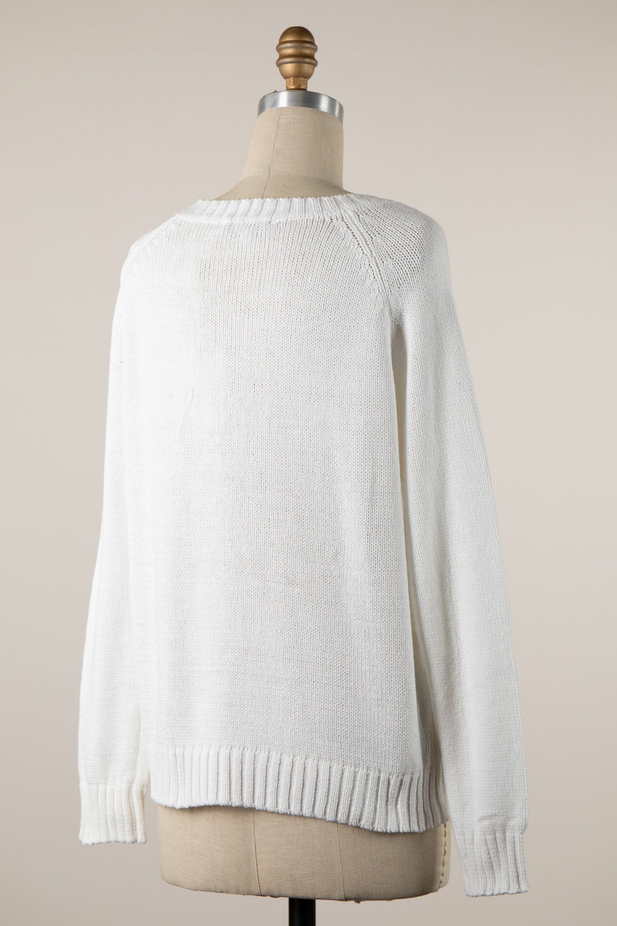 Game Day Cream Blue Sweater