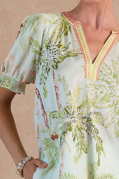 2630165 Tropical Short  Sleeve Top