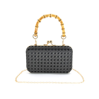 Cindy Rattan Bamboo Clutch Bag