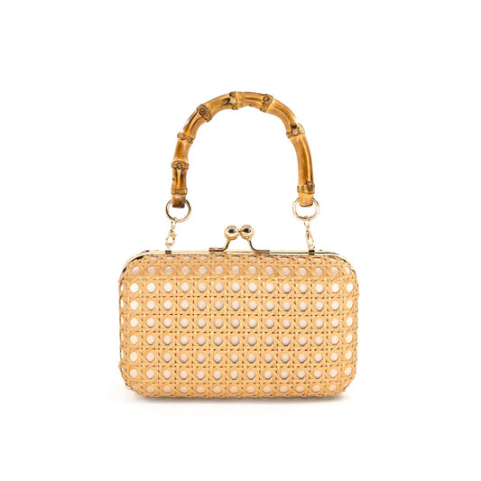 Cindy Rattan Bamboo Clutch Bag - 606River