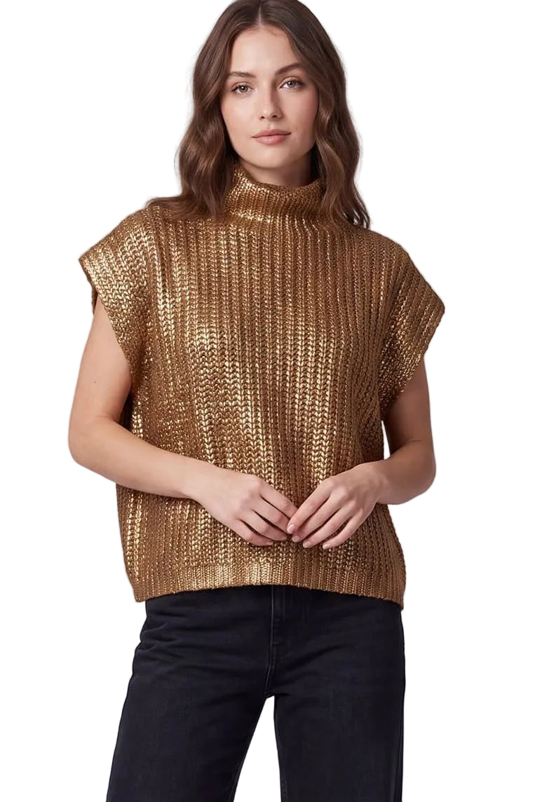 Luxurious Metallic Knit Holiday Top - 606River