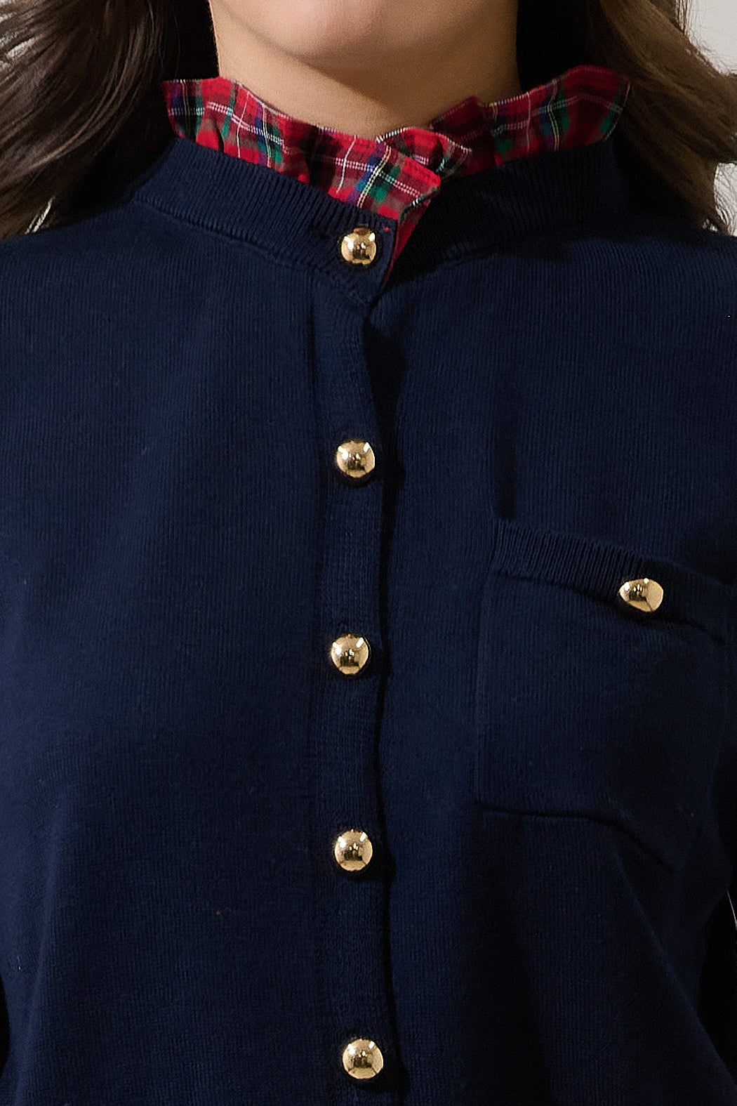 Deserie Plaid Button Up Cardigan - 606River