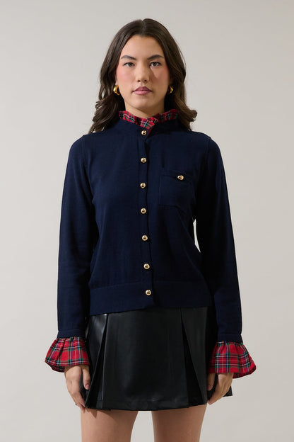 Deserie Plaid Button Up Cardigan - 606River