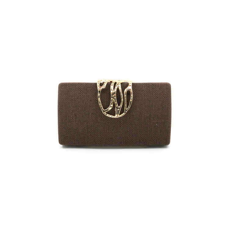 Gaia Linen Straw Resort Clutch Bag - 606River