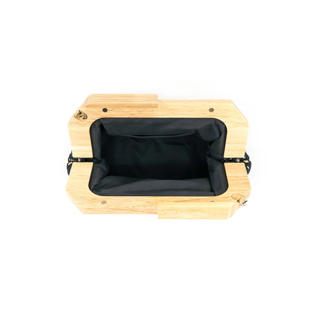 Black Brocade Terra Clutch Bag - 606River