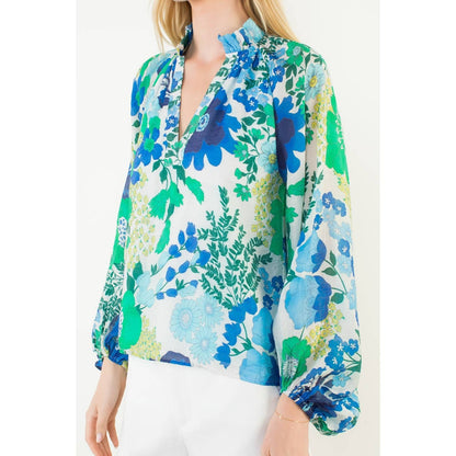 Floral Print Long Sleeve Top - 606River