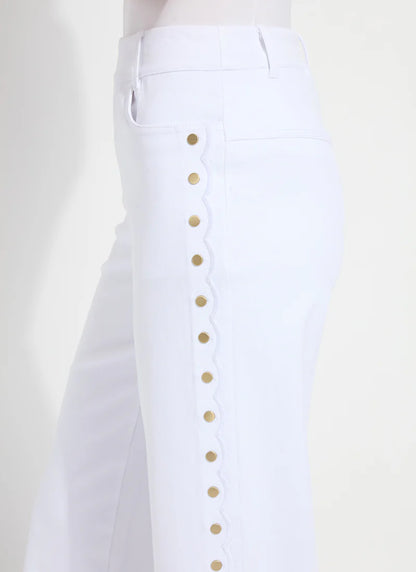 Lysse White Crop Scallop Edge Jean - 606River