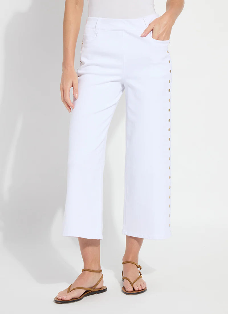 Lysse White Crop Scallop Edge Jean - 606River