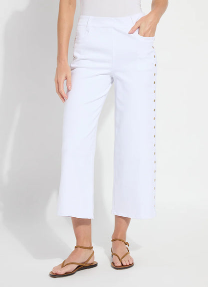 Lysse White Crop Scallop Edge Jean - 606River