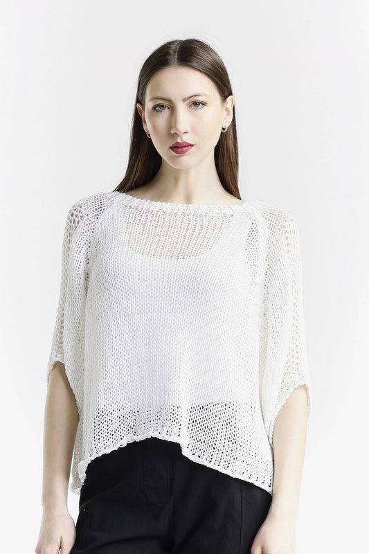 Doris Closed Knit Ballet Sleeve Closed Knit Sweater (BQ906CK) - 606River