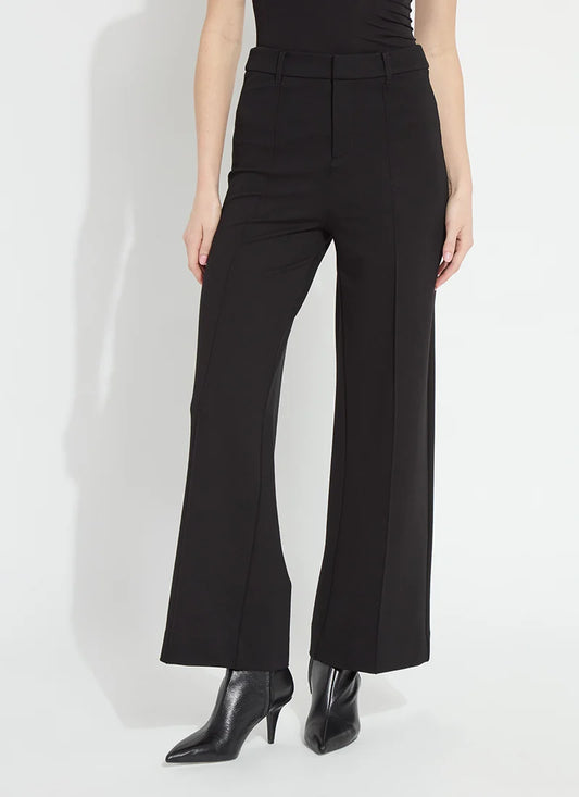 Nadia Zip Front Ponte Trouser in Black