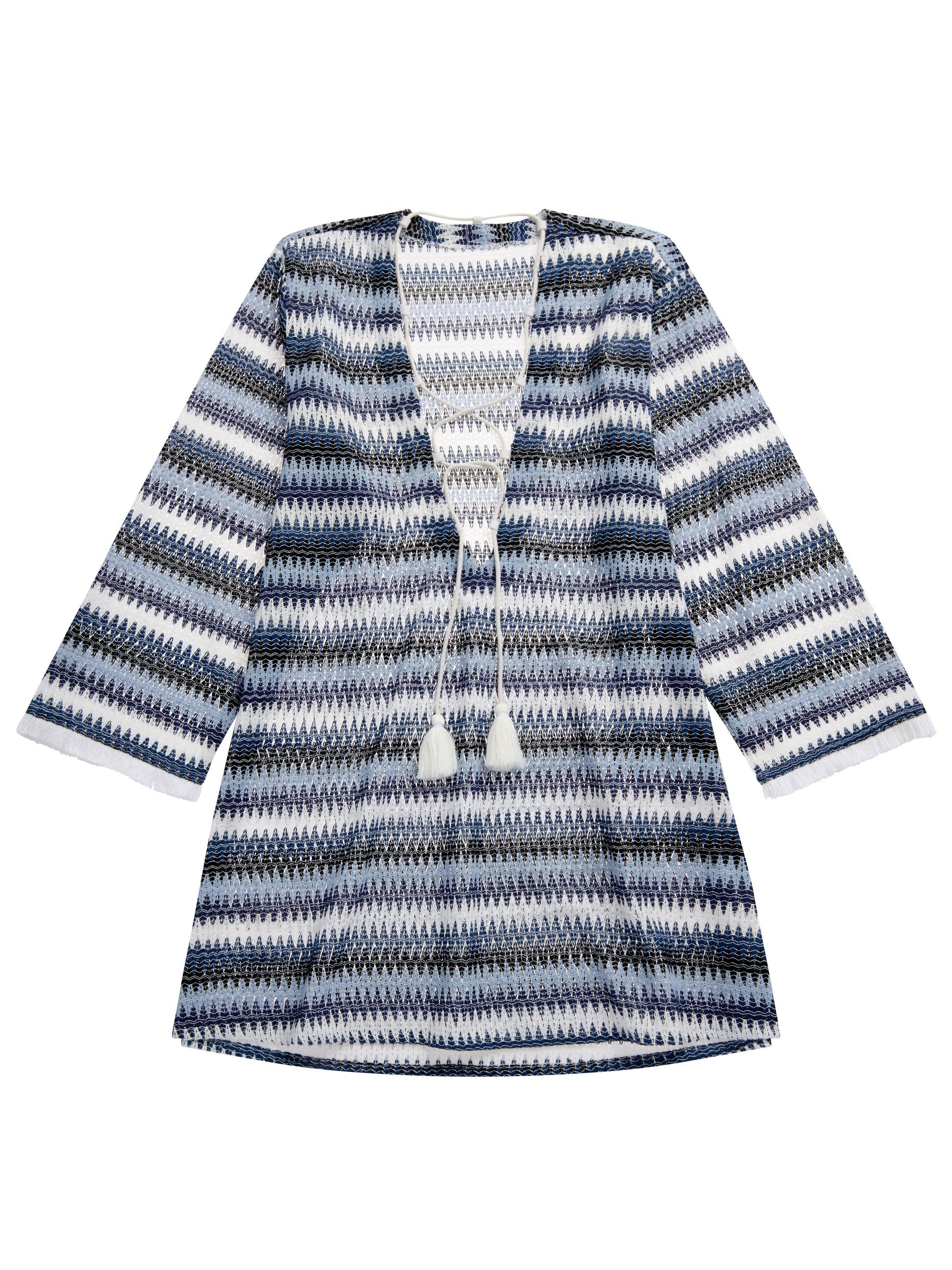 Navy White Beach Cover Up - 606River