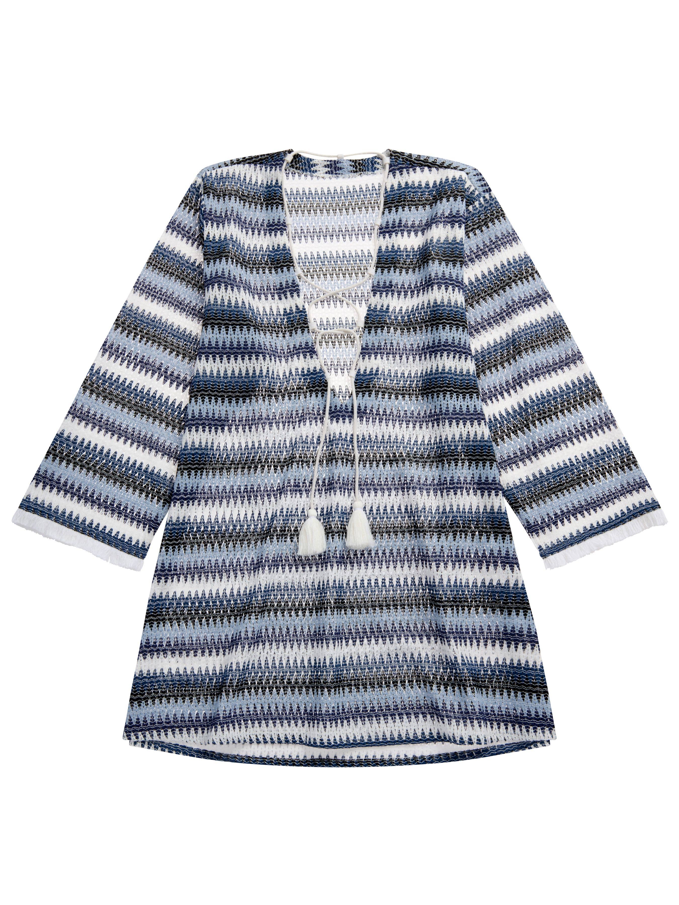 Navy White Beach Cover Up - 606River