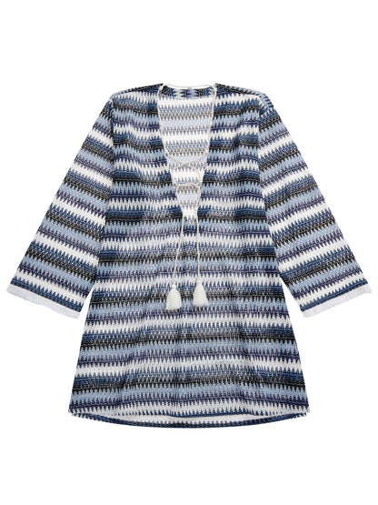 Navy White Beach Cover Up - 606River
