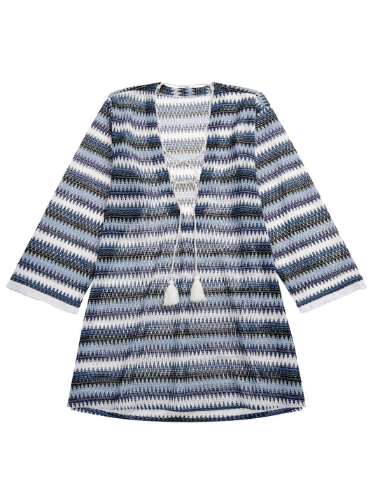 Navy White Beach Cover Up - 606River