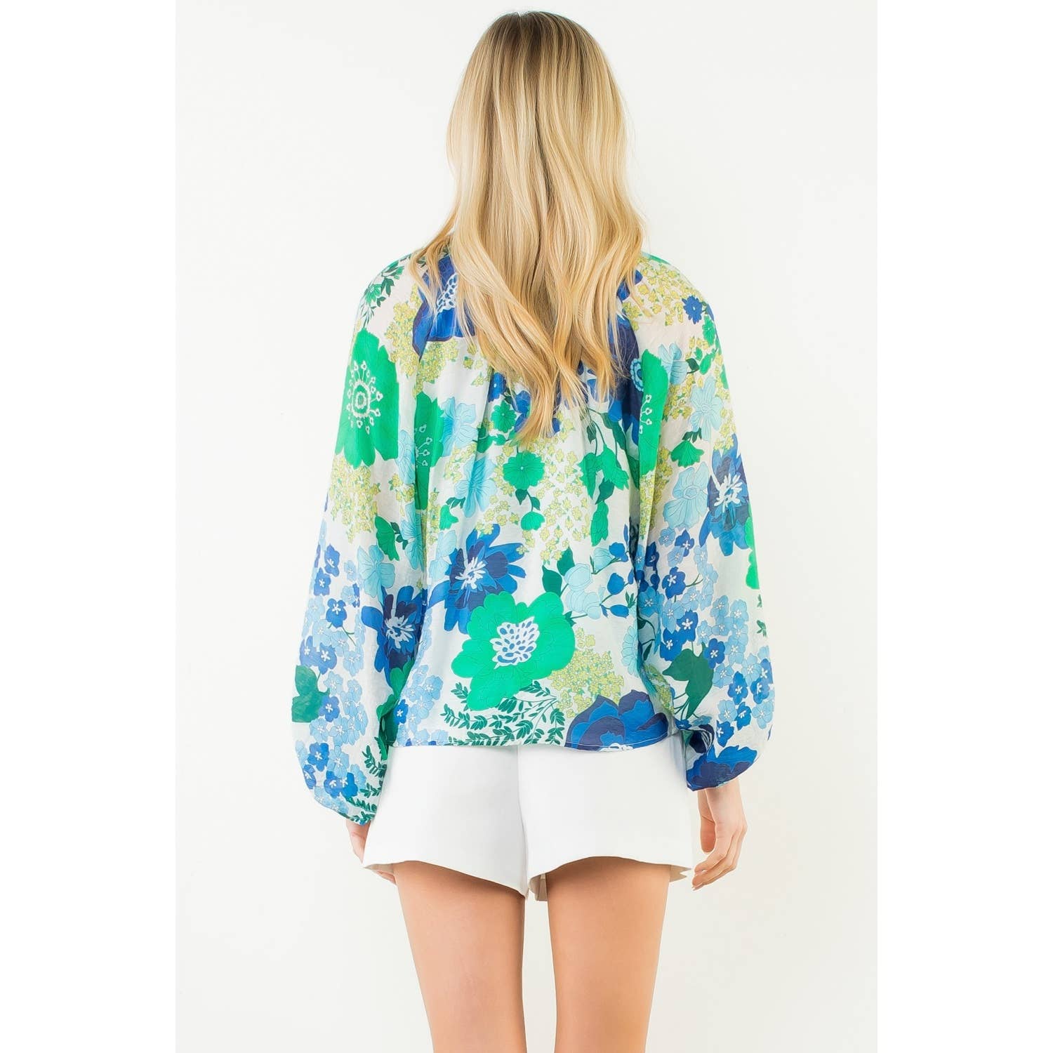 Floral Print Long Sleeve Top - 606River