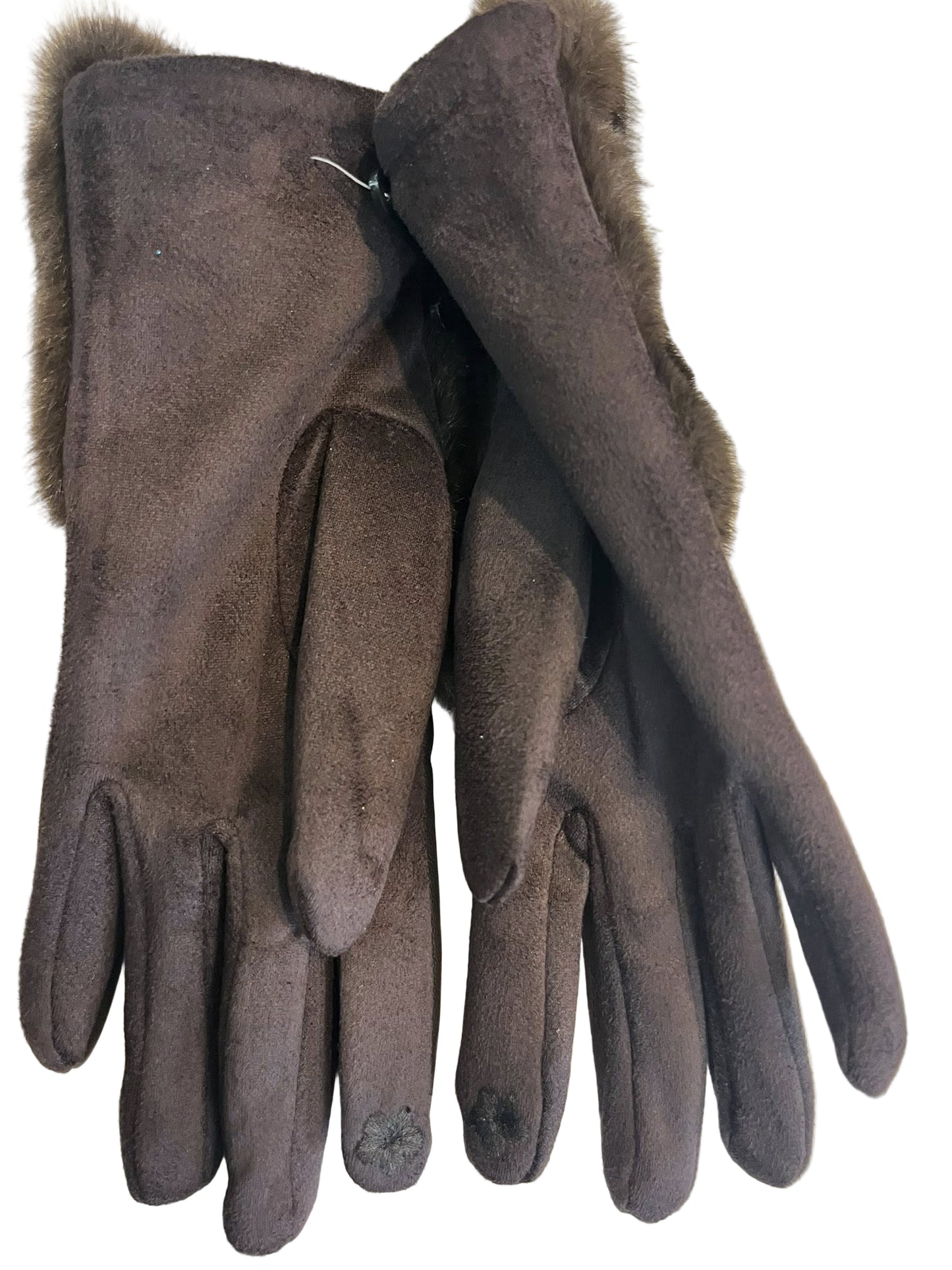 Faux Fur Texting Gloves
