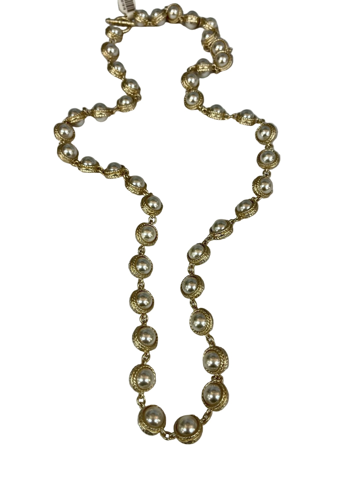 Large Pearl Stone White Statement Necklace