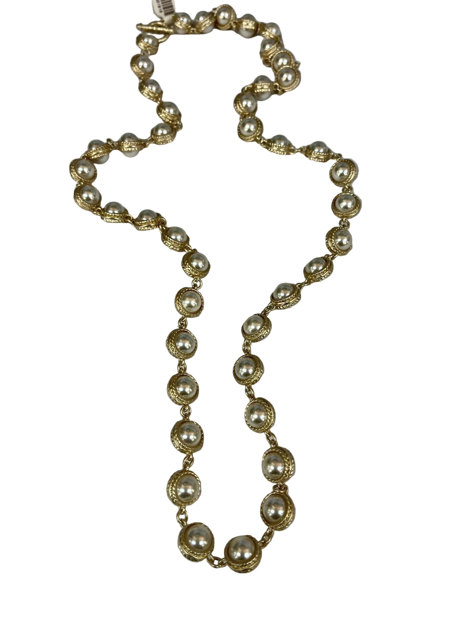 Large Pearl Stone White Statement Necklace