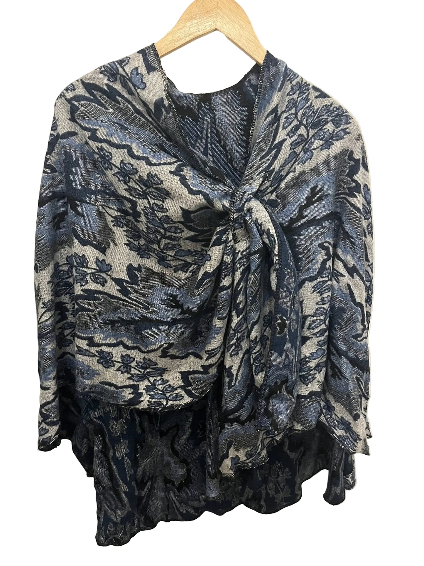 One Size Rapti Cashmere Feel Buckle Shawl Cape