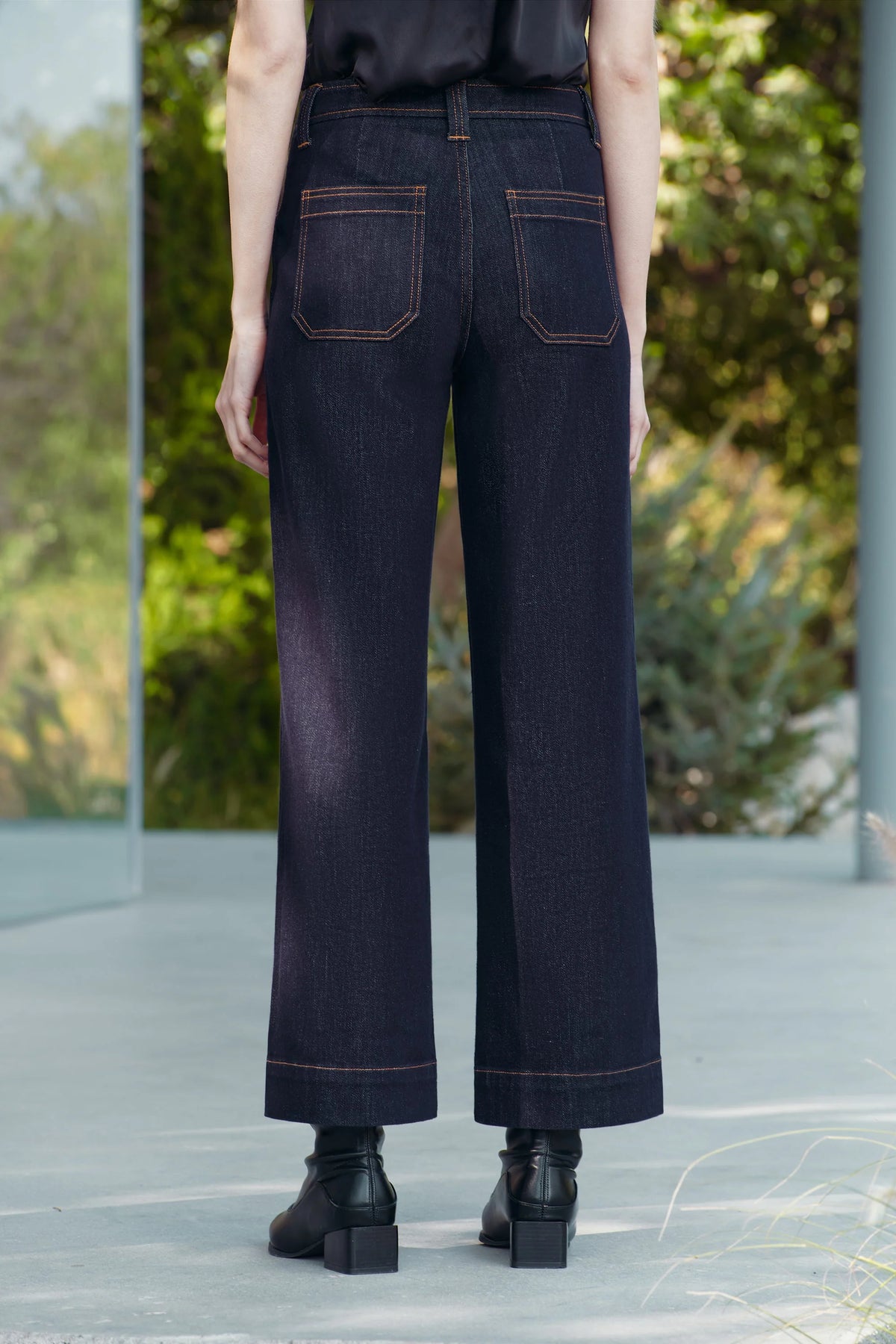 High Rise Dark Denim Jean By Bayeas - 606River