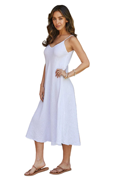 Italian Linen Maxi Slip Dress - 606River