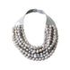 Grey Statment Multi Bead Necklace - 606River