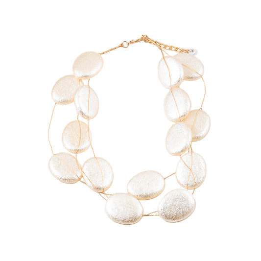 Pearly White Statement Necklace - 606River