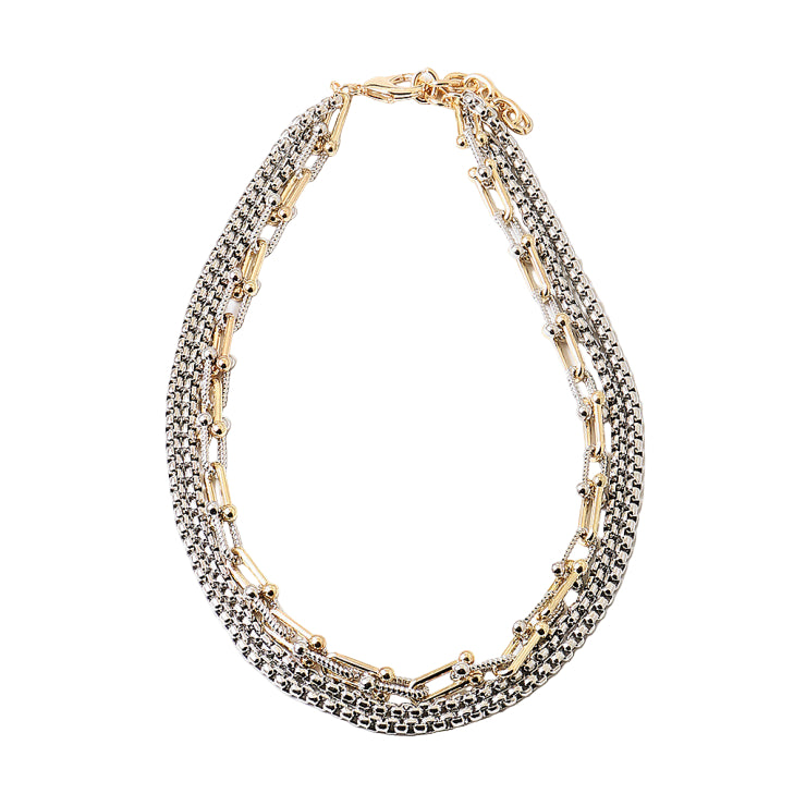 Multi Link Two Tone Necklace - 606River