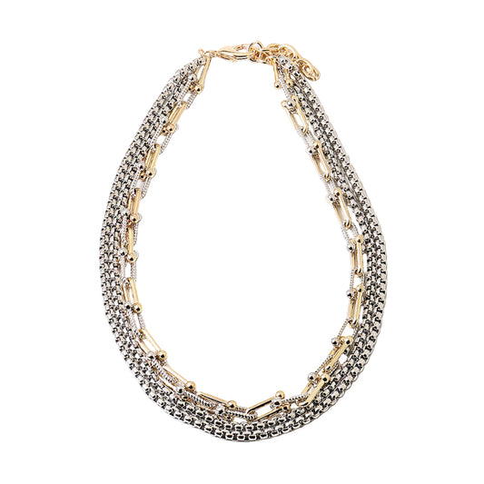 Multi Link Two Tone Necklace - 606River