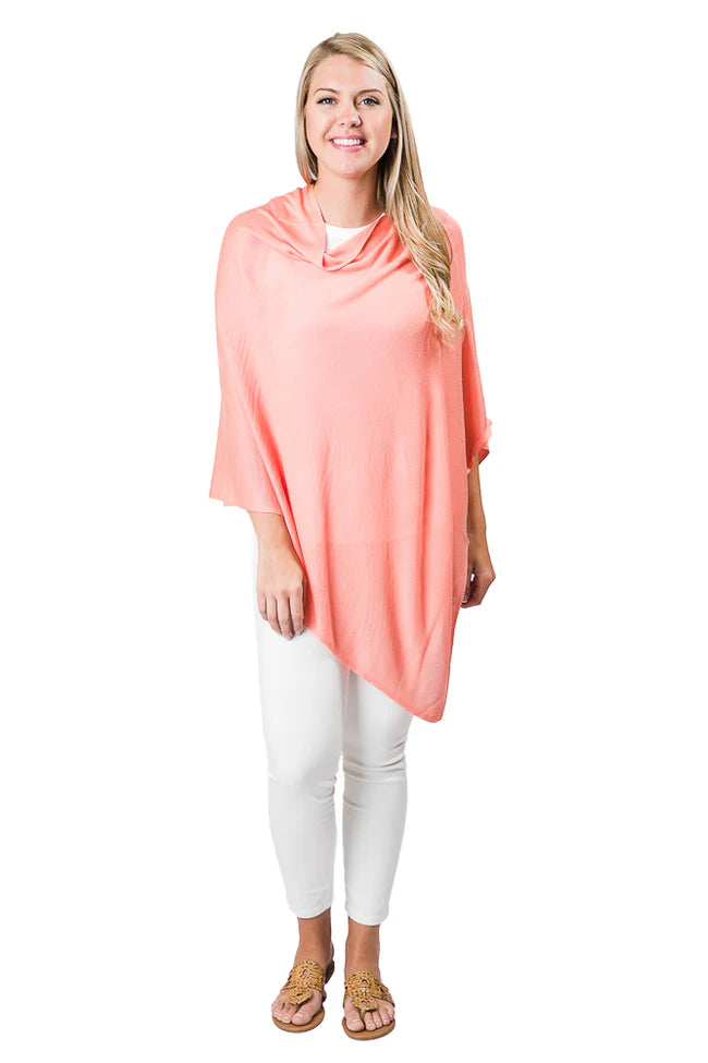 Organic bamboo fiber poncho cape topper - 606River