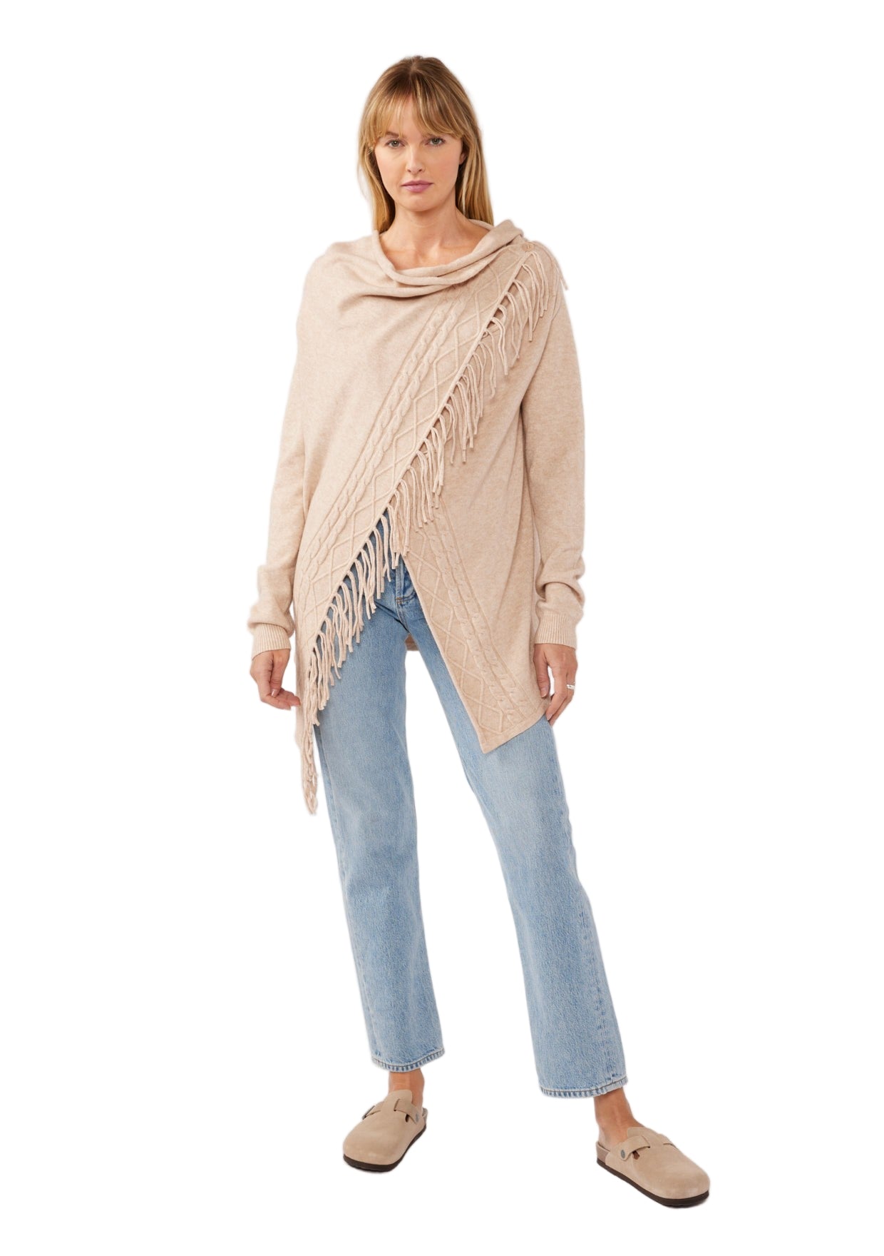 Fringe Cowl Neck Cardigan - 606River