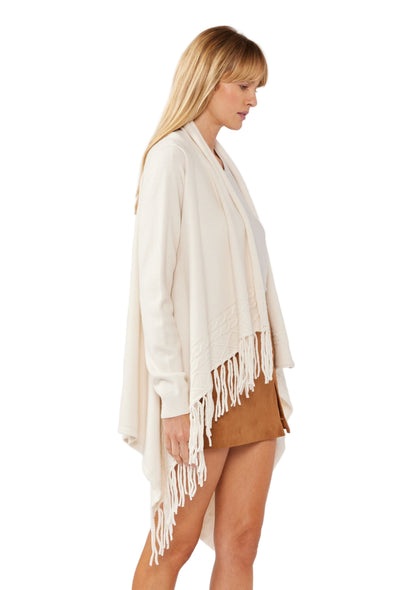 Fringe Cowl Neck Cardigan - 606River